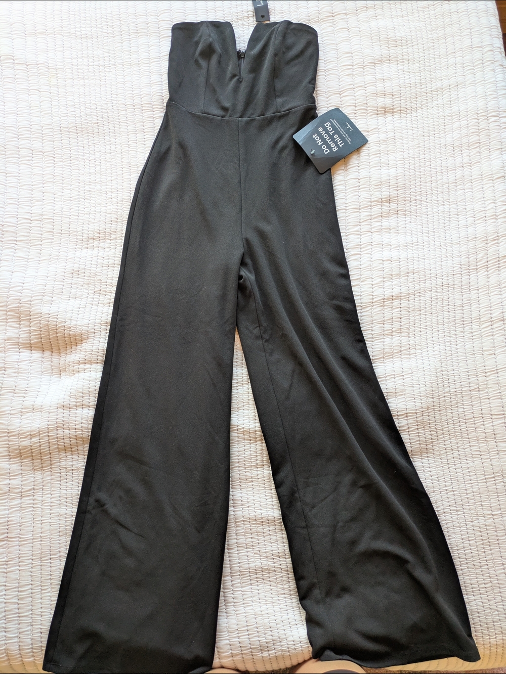 Lulu's Strapless Black Jumpsuit